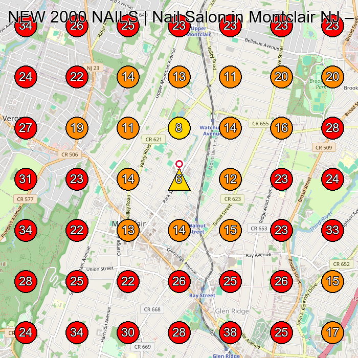 NEW 2000 NAILS | Nail Salon in Montclair NJ GeoGrid visibility map for Sala³N De Manicura Y Pedicura in Union